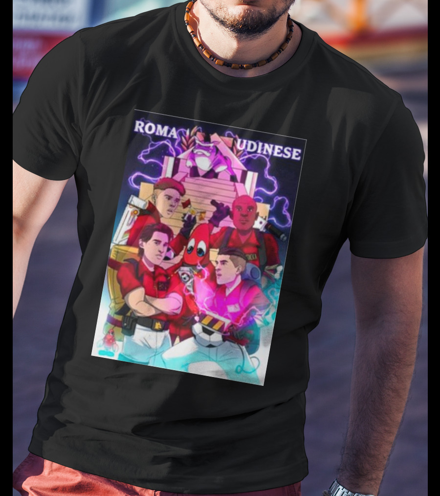 ROMA UDINESE Ghostbusters Crossover Soccer Team Remix T-Shirt
