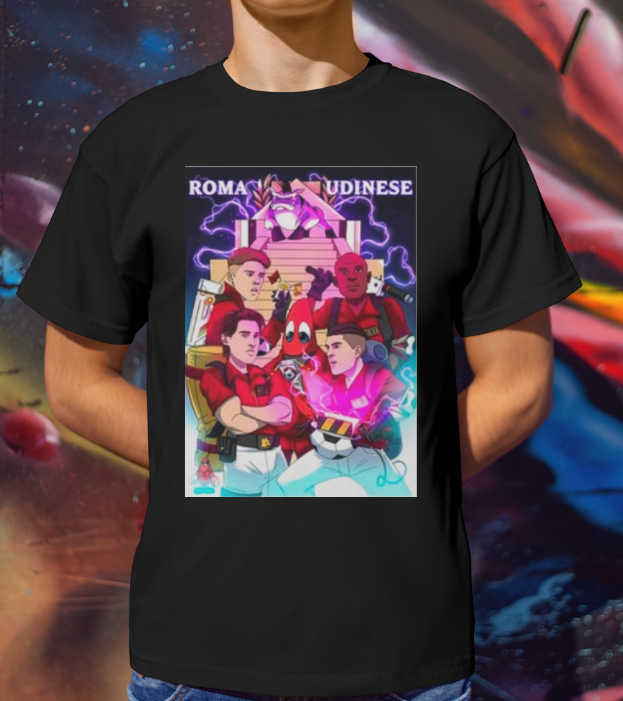 ROMA UDINESE Ghostbusters Crossover Soccer Team Remix T-Shirt