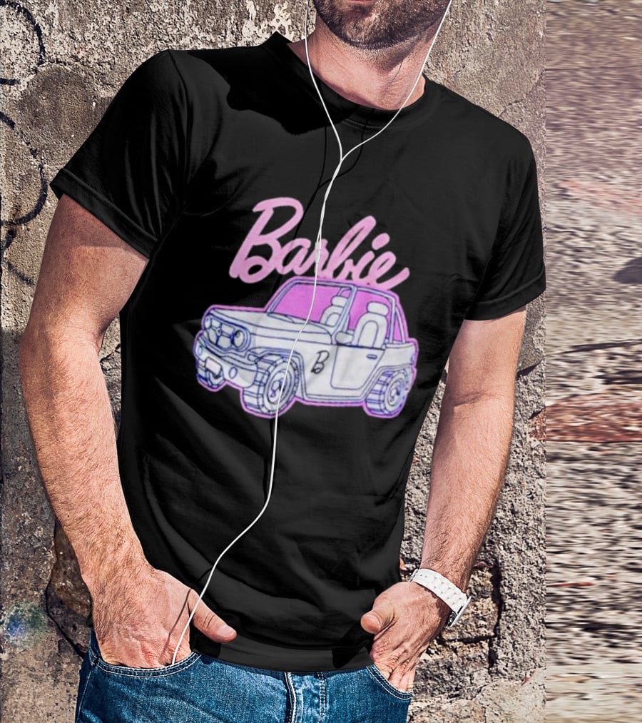 Barbie Beach Cruiser Car With Pink And White T-Shirt