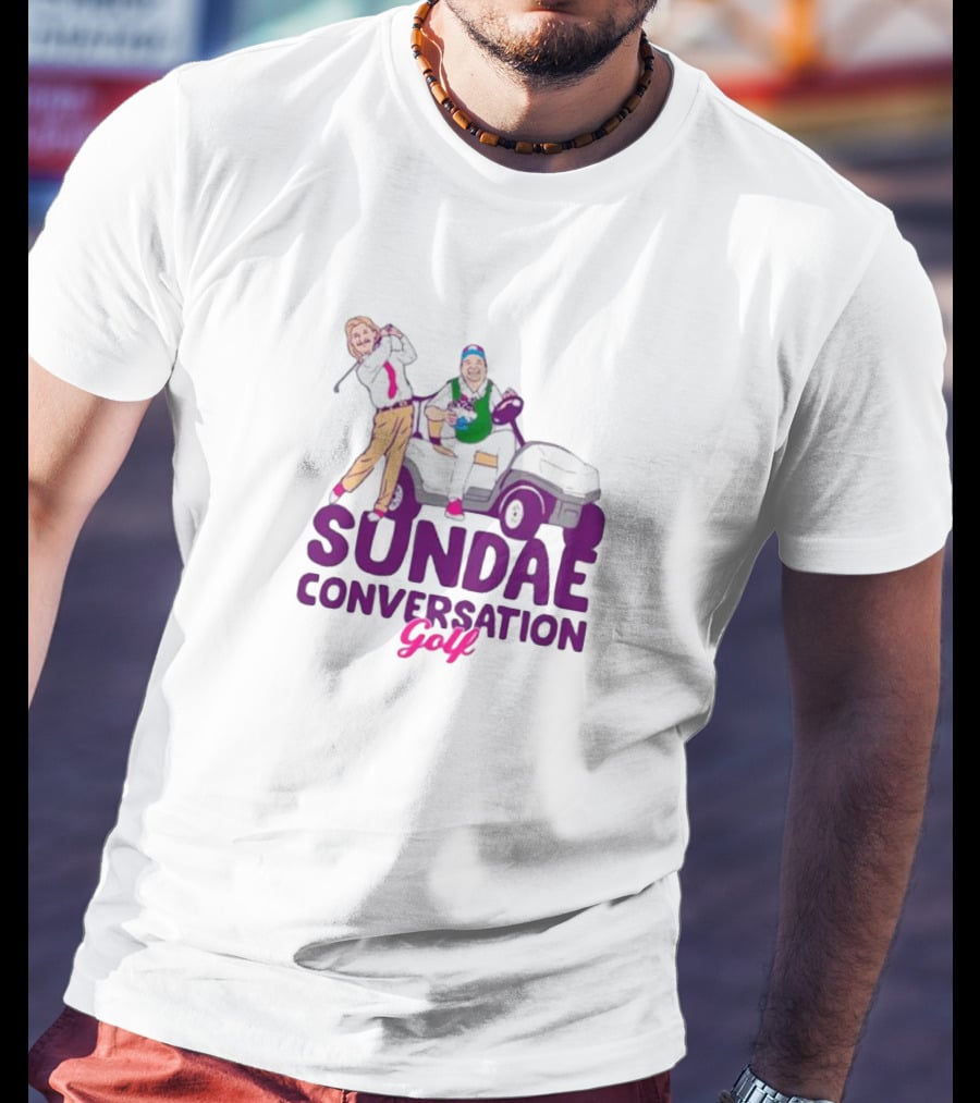 Sundae Conversation Golf Cart Humor T-Shirt