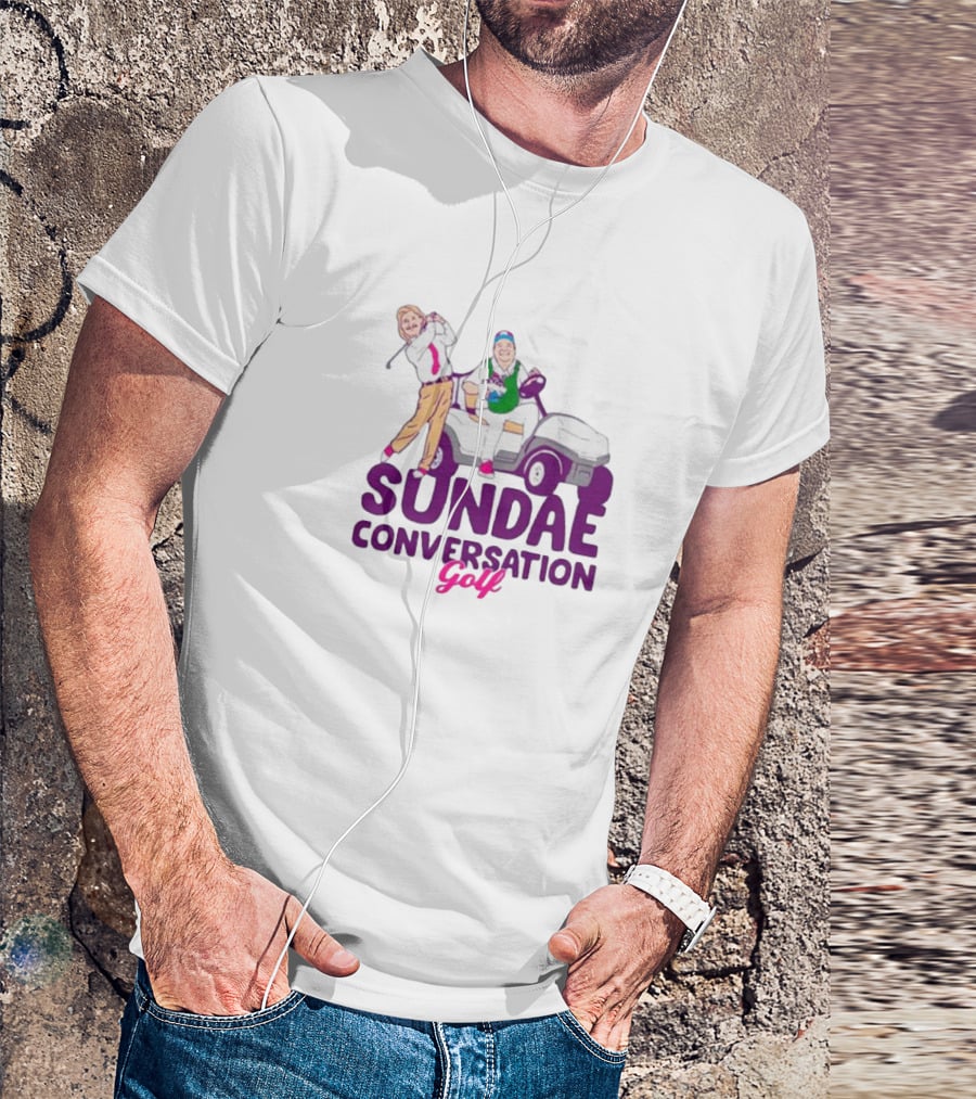 Sundae Conversation Golf Cart Humor T-Shirt