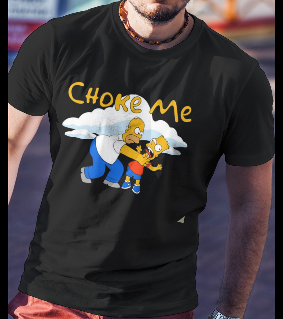 The Simpson Choke Me Bart Cloud Scene T-Shirt