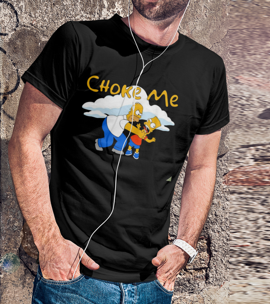 The Simpson Choke Me Bart Cloud Scene T-Shirt