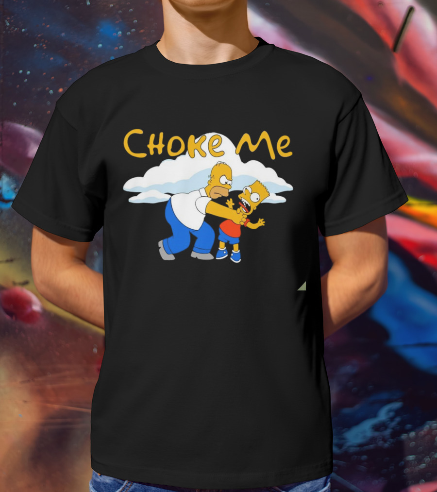 The Simpson Choke Me Bart Cloud Scene T-Shirt