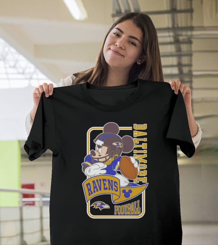 Baltimore Ravens Football Mickey Disney T-Shirt
