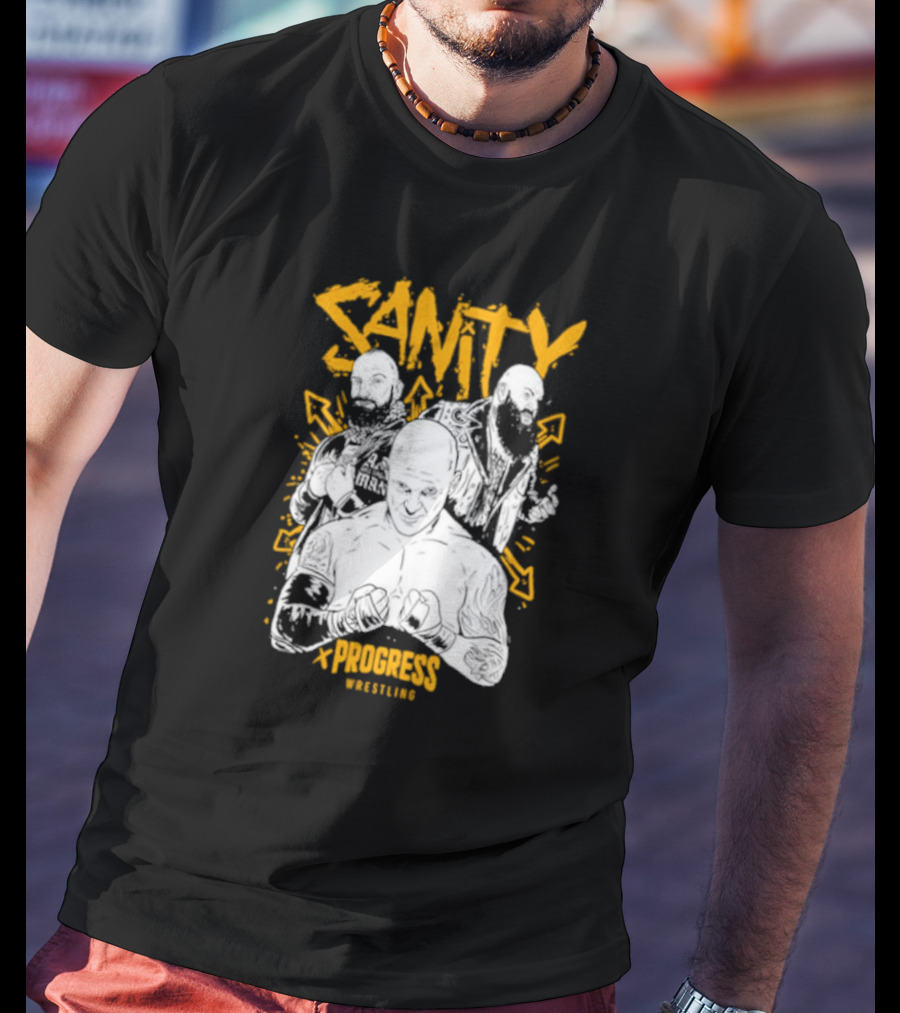 Sanity X Progress Wrestling Trio Fighters T-Shirt