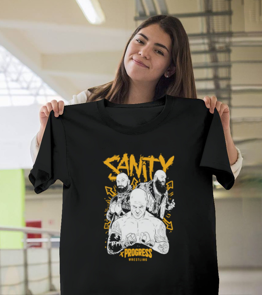 Sanity X Progress Wrestling Trio Fighters T-Shirt