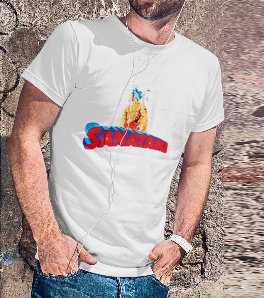 Sanatani Warrior Artwork Featuring Traditional Figure T-Shirt