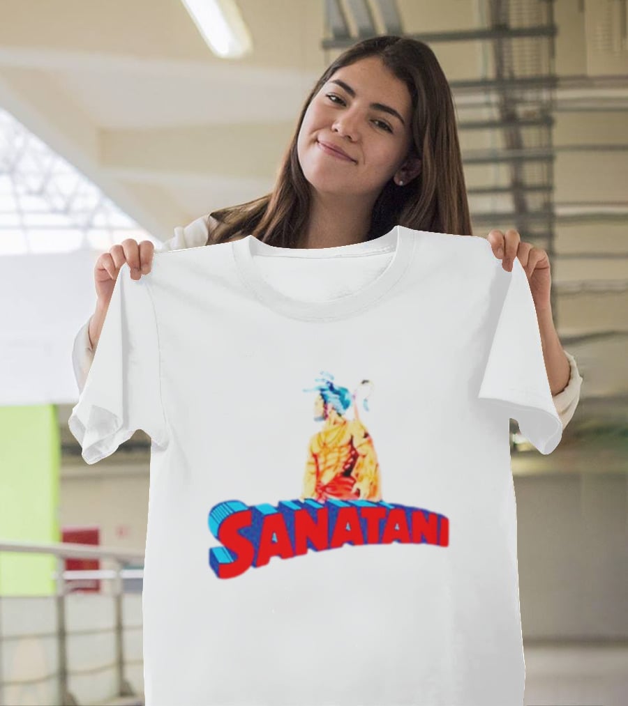 Sanatani Warrior Artwork Featuring Traditional Figure T-Shirt