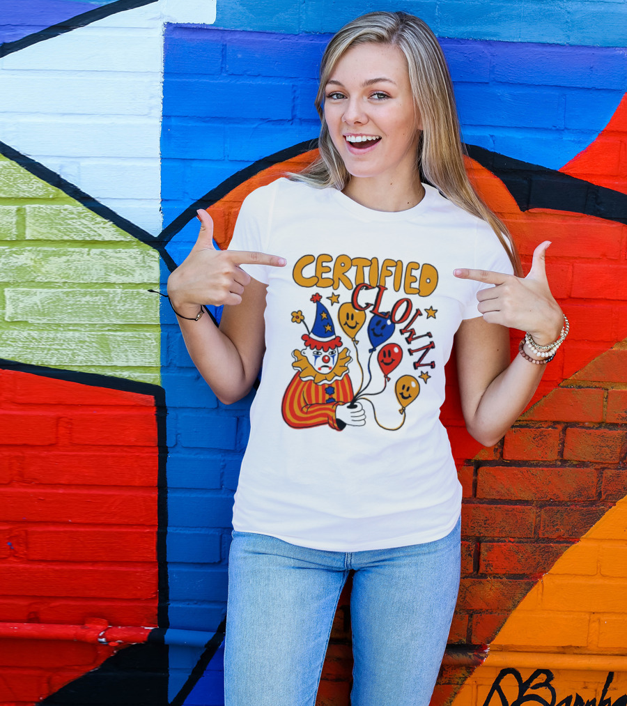 CERTIFIED CLOWN Balloons And Stars T-Shirt
