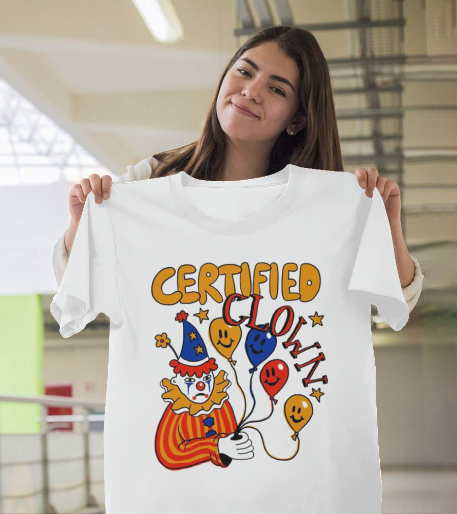 CERTIFIED CLOWN Balloons And Stars T-Shirt