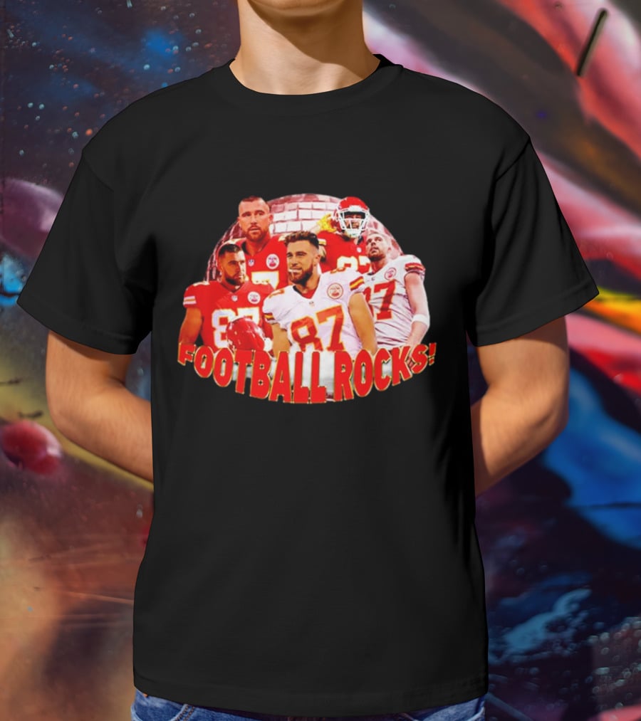 Travis Kelce Football Rocks KC Chiefs 87 T-Shirt