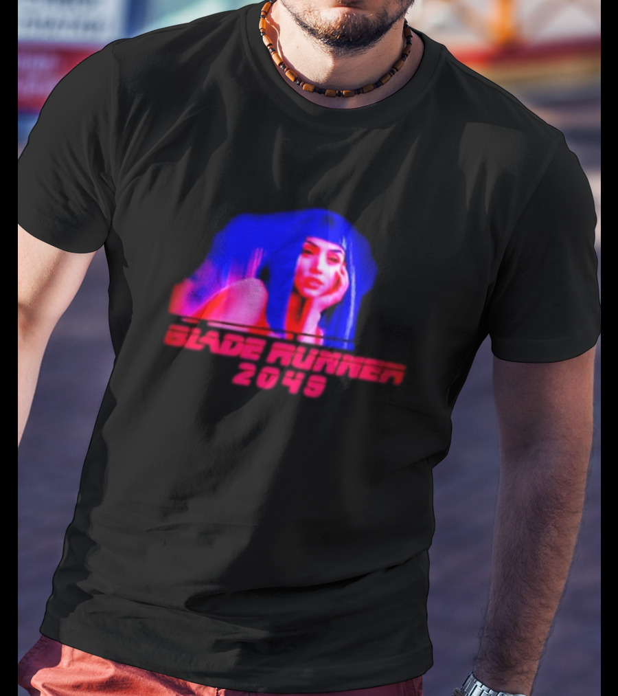 Blade Runner 2049 Neon Portrait Style With Futuristic Aesthetic T-Shirt