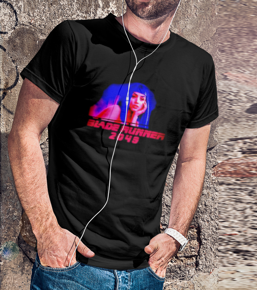 Blade Runner 2049 Neon Portrait Style With Futuristic Aesthetic T-Shirt