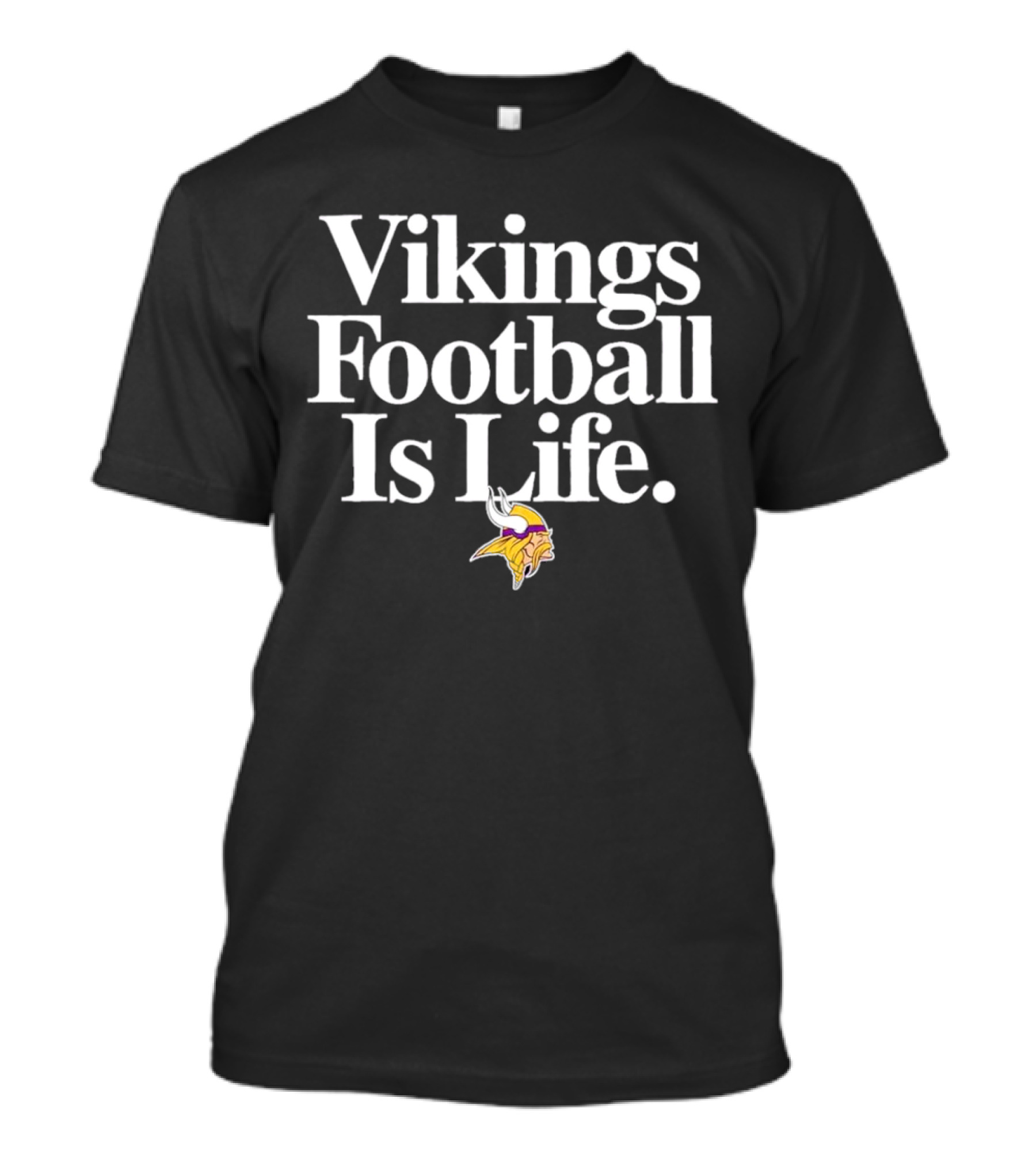 Minnesota Vikings Football Is Life With Iconic Viking Helmet T-Shirt