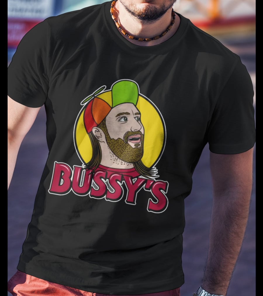 Bunker Branding Leigh Mcnasty Bussy's Retro Cartoon Hat T-Shirt