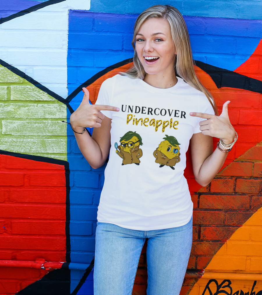 Crime Weekly Podcast Merch Undercover Pineapple Detective Characters Duo T-Shirt