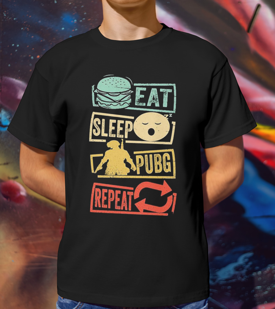 Eat Sleep PUBG Repeat Gaming Lifestyle Cycle T-Shirt