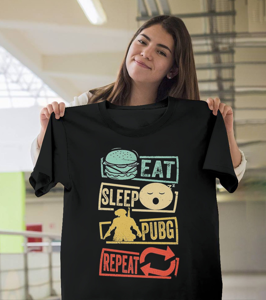 Eat Sleep PUBG Repeat Gaming Lifestyle Cycle T-Shirt