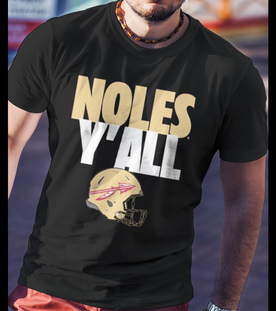 Noles Y'all Florida State Seminoles Helmet T-Shirt