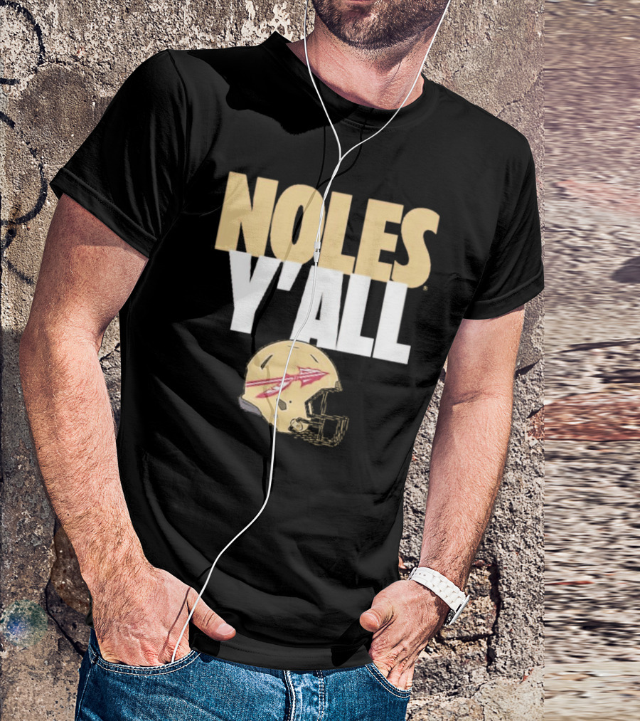 Noles Y'all Florida State Seminoles Helmet T-Shirt