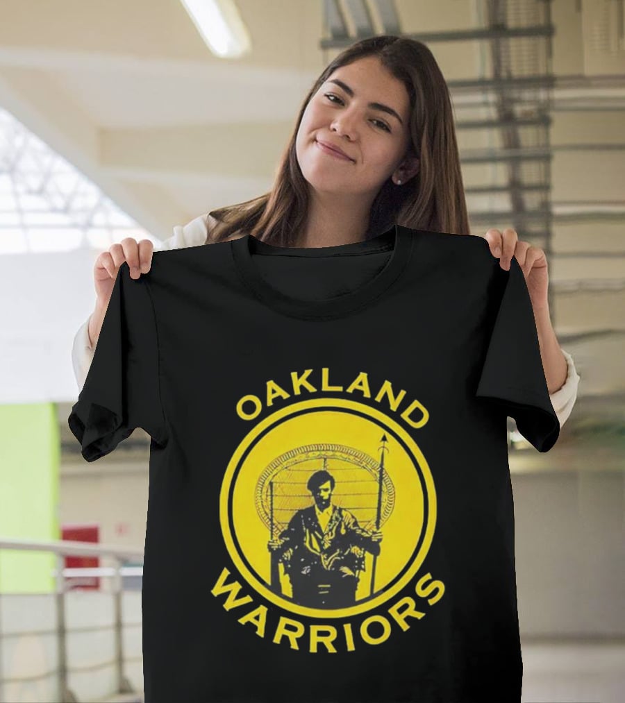 Oakland Warriors Huey Newton Chair Emblem T-Shirt