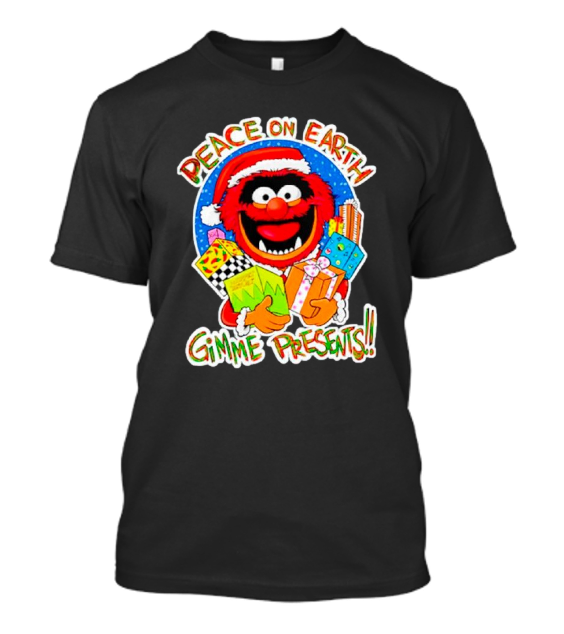 Peace On Earth Gimme Presents Muppets Santa T-Shirt