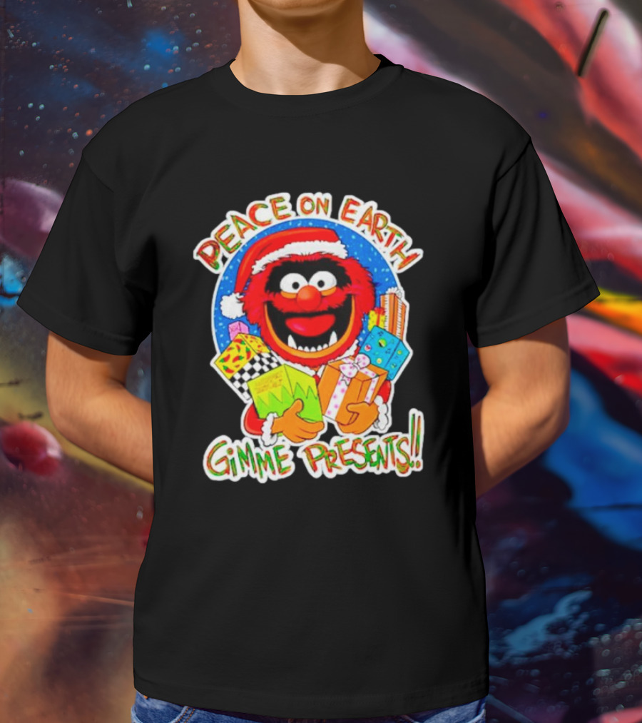Peace On Earth Gimme Presents Muppets Santa T-Shirt