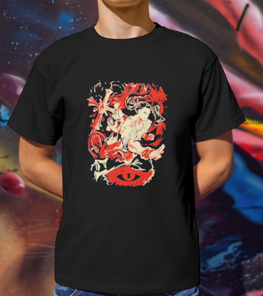 Xenogears Alpha Omega Eye Character Dynamic Red White T-Shirt