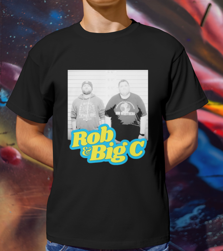 Rob And Big C Bob Wrestlers Mugshot T-Shirt