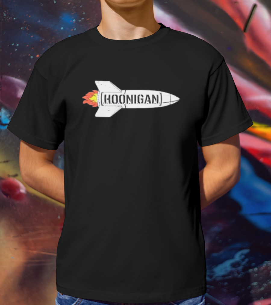 Hoonigan Rocket With Flames T-Shirt