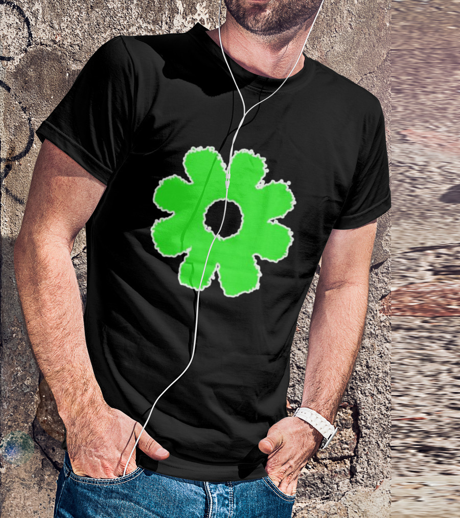 Scowl Neon Green Flower T-Shirt
