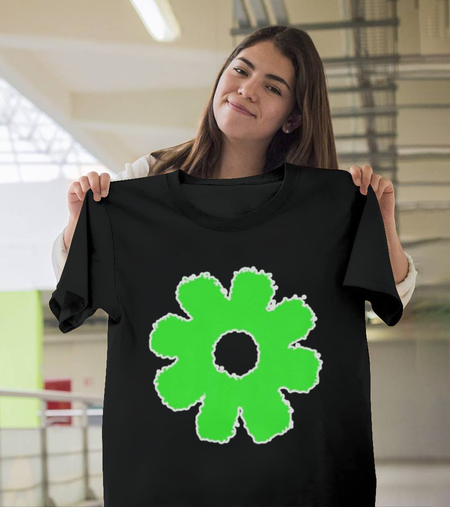 Scowl Neon Green Flower T-Shirt