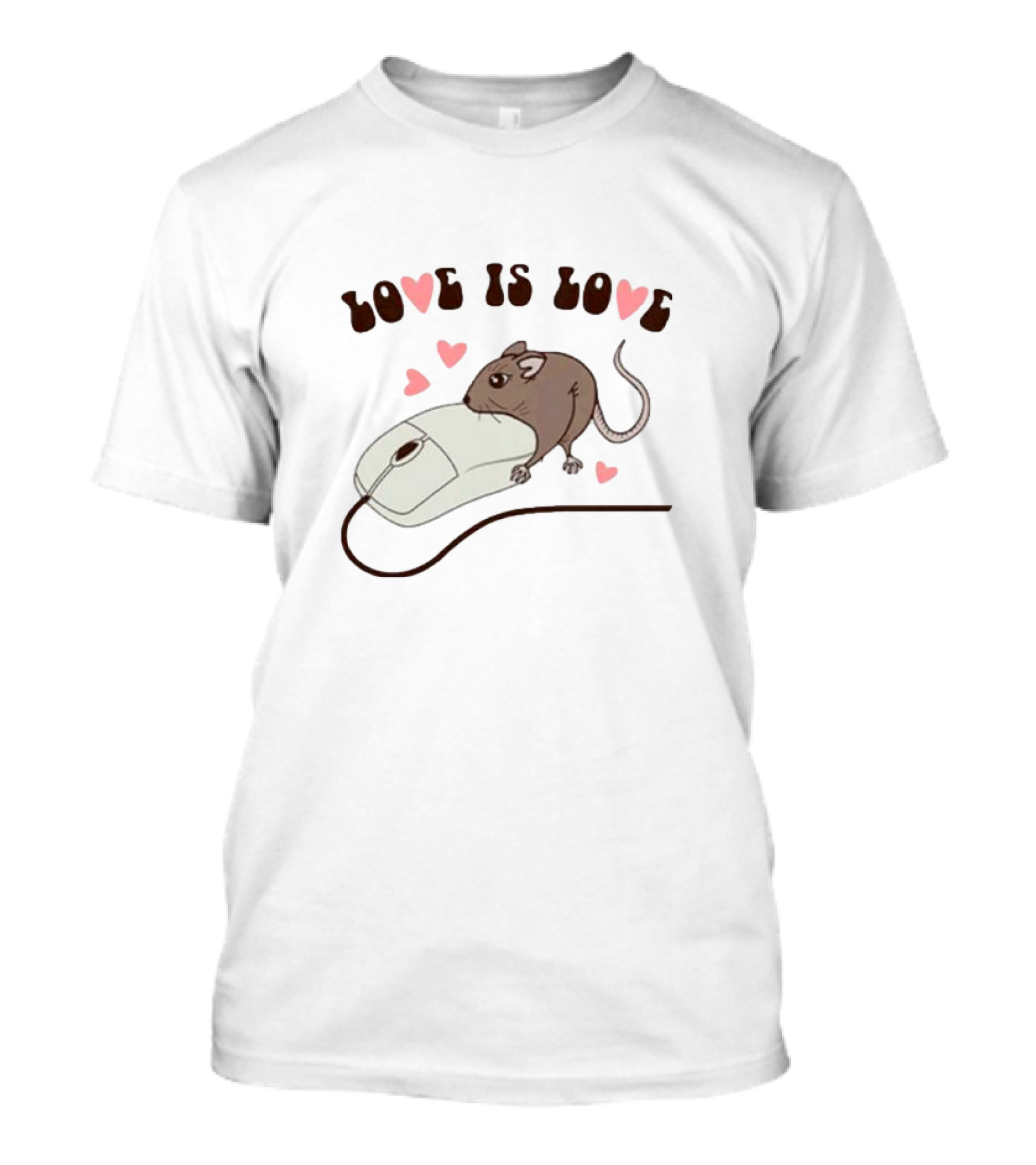 Love Is Love Heart Mouse Computer Mouse T-Shirt
