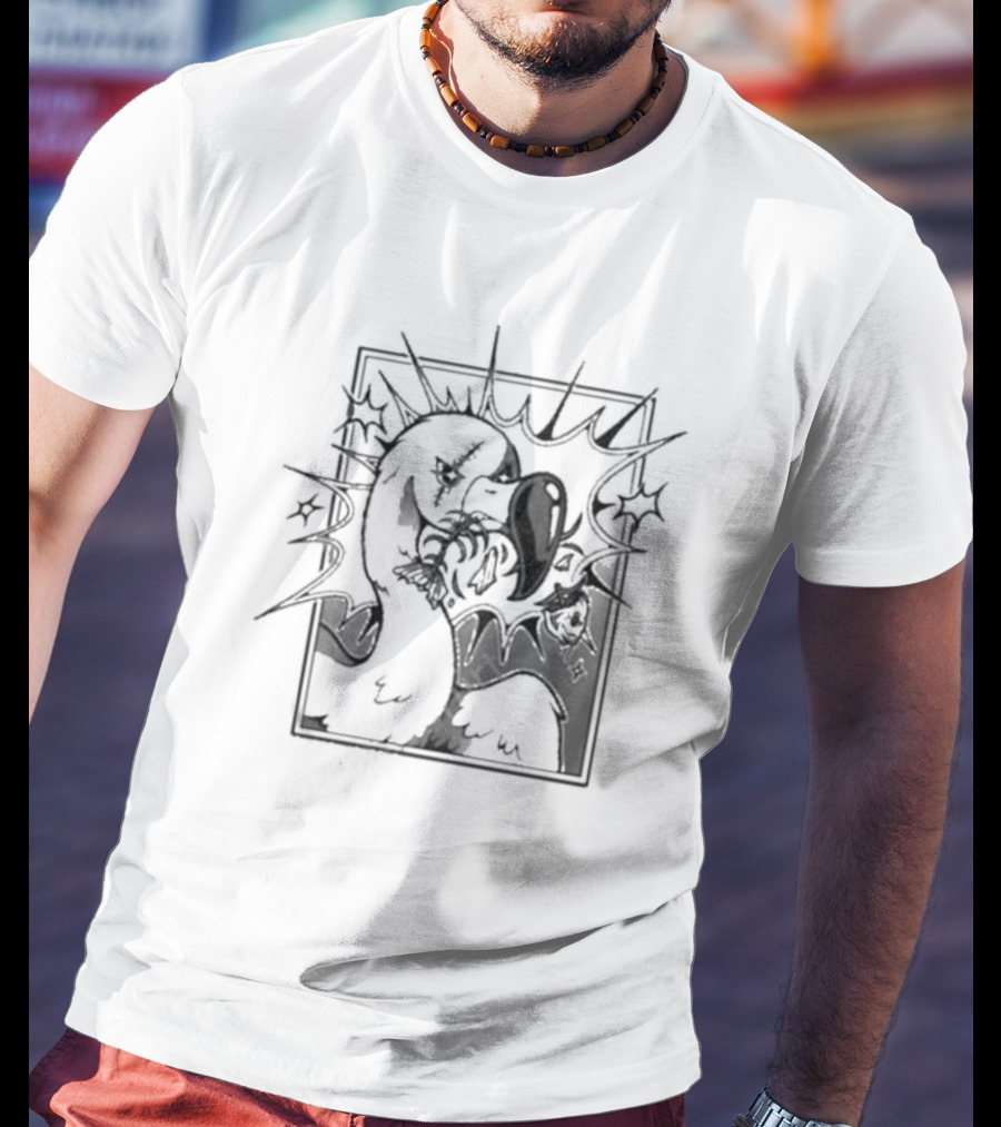 Ff Fishbone Flamingo Duck Battle Comic Sketch Explosion T-Shirt