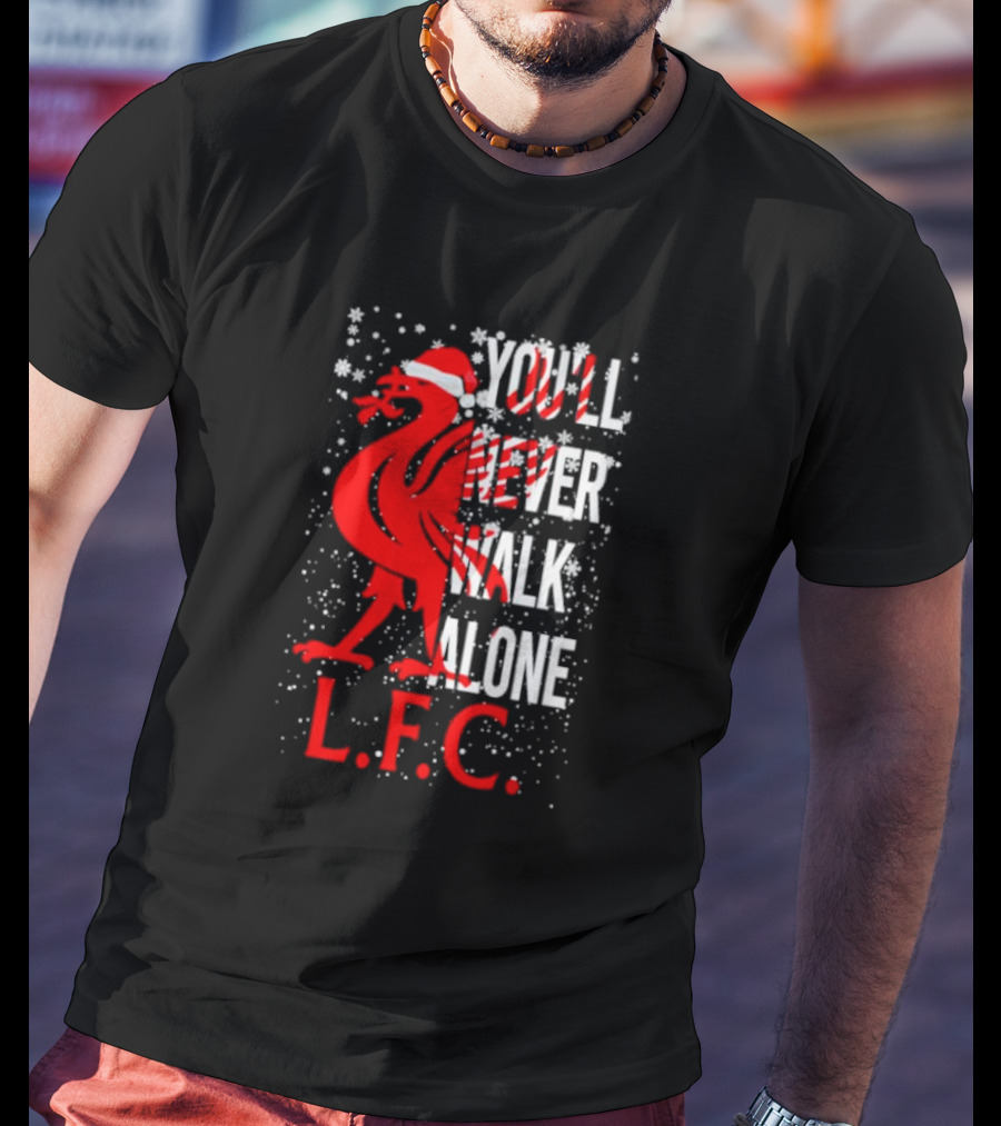 Liverpool Santa You'll Never Walk Alone L.F.C. Christmas T-Shirt