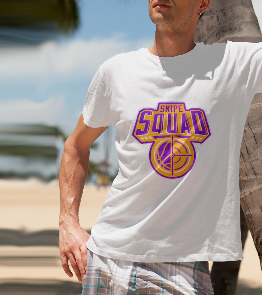 Snipe Squad Los Angeles Lakers Style Basketball Crosshair T-Shirt