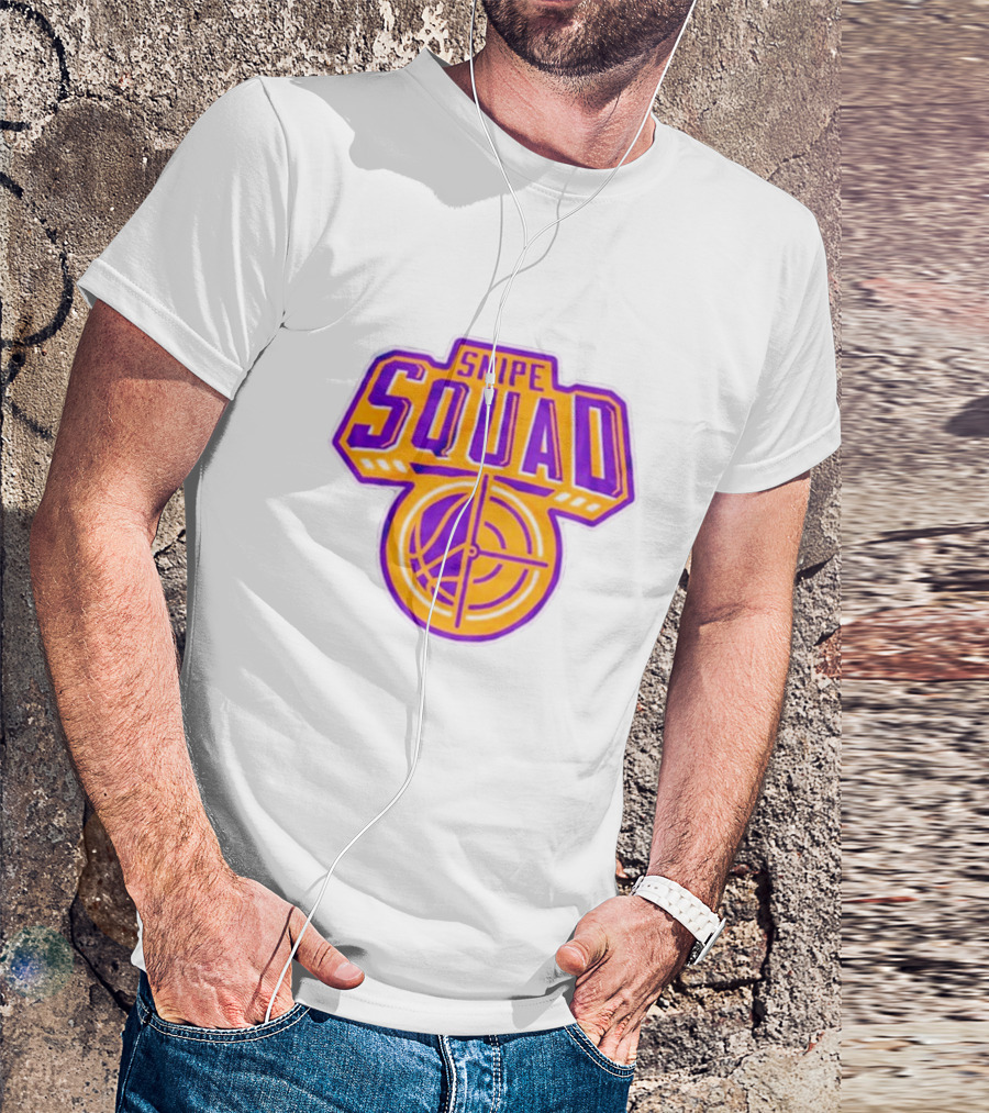 Snipe Squad Los Angeles Lakers Style Basketball Crosshair T-Shirt