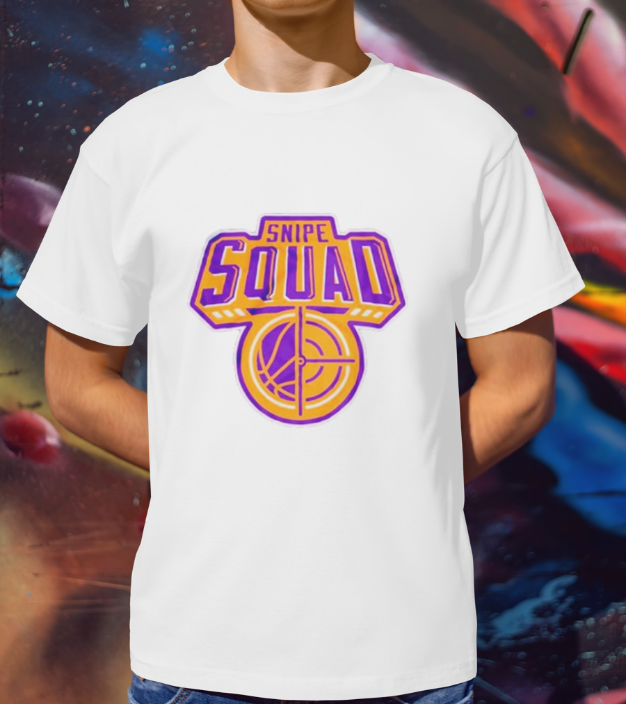 Snipe Squad Los Angeles Lakers Style Basketball Crosshair T-Shirt