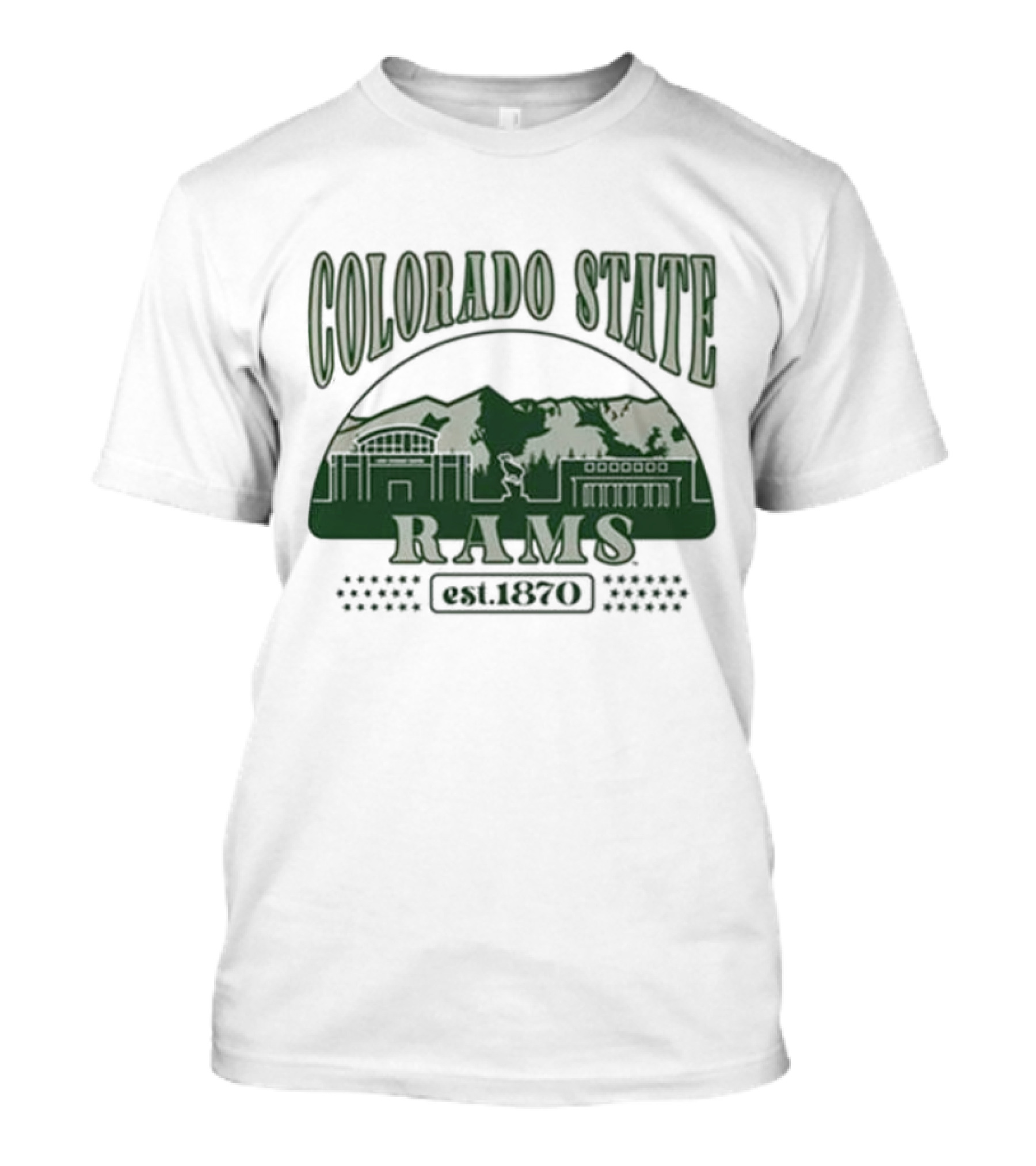 Colorado State Rams Est 1870 Campus Mountains T-Shirt