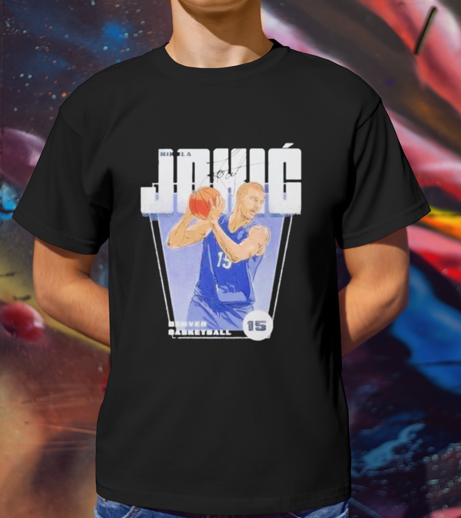 Nikola Jokic 15 Denver Basketball Premiere T-Shirt