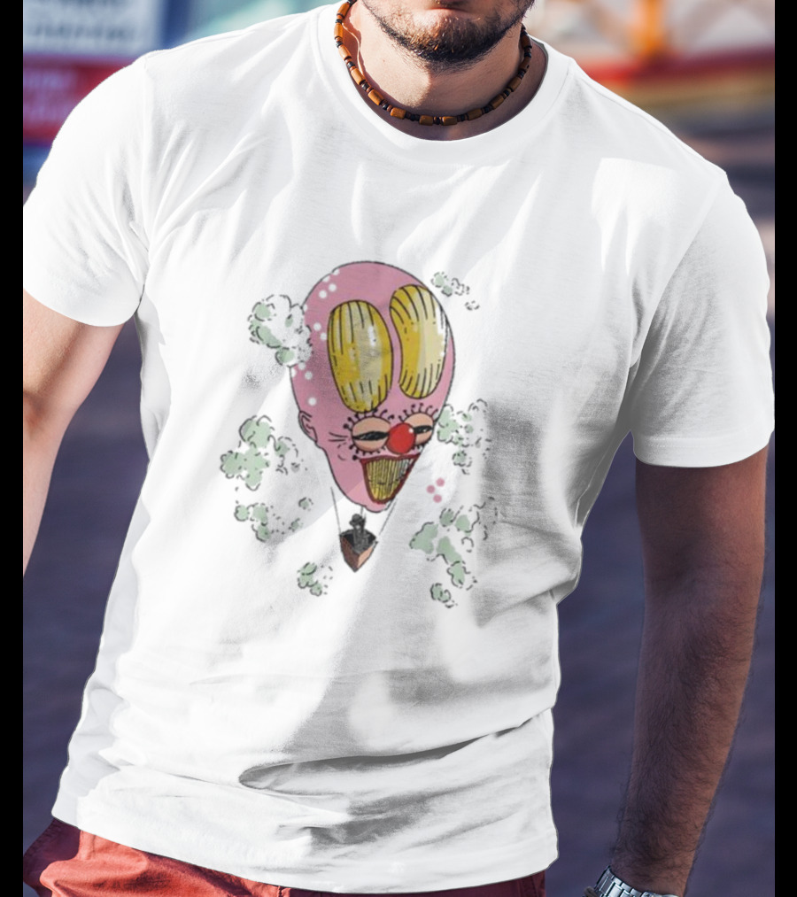 Balloon Head In Cloud With Clown Face T-Shirt