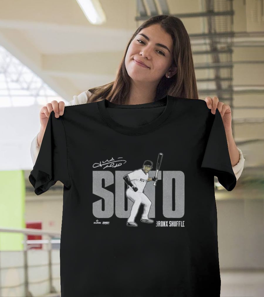 Soto Bronx Shuffle New York Yankees Player Signature T-Shirt