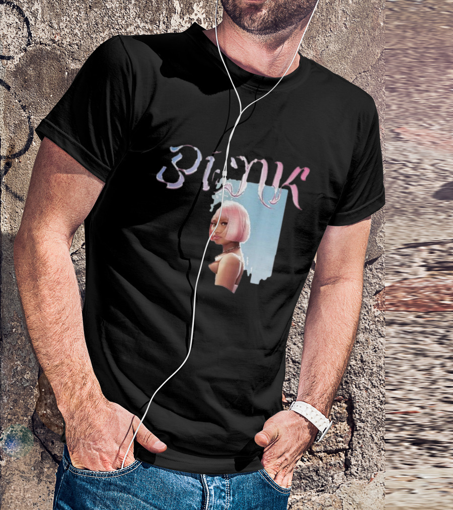 BLΛƆK Nicki Minaj Pink Photo T-Shirt