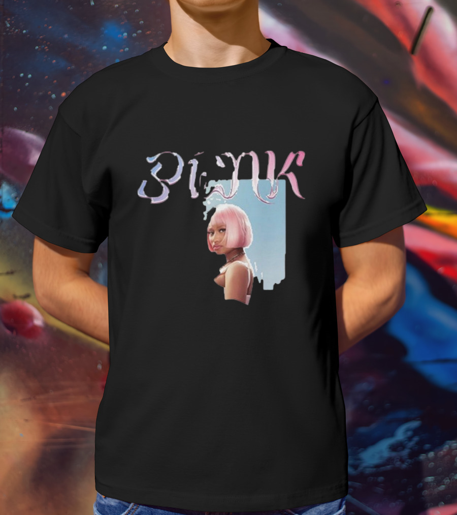 BLΛƆK Nicki Minaj Pink Photo T-Shirt