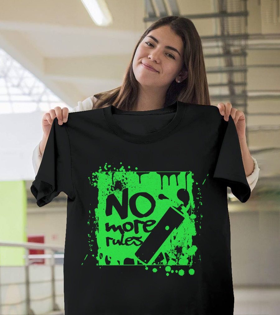 No More Rules Graffiti Spray Paint Splatter T-Shirt