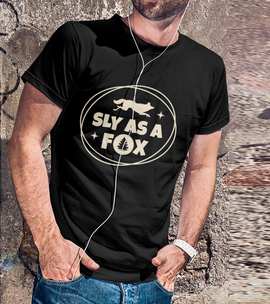 SLY AS A FOX Forest Icon Stars White T-Shirt