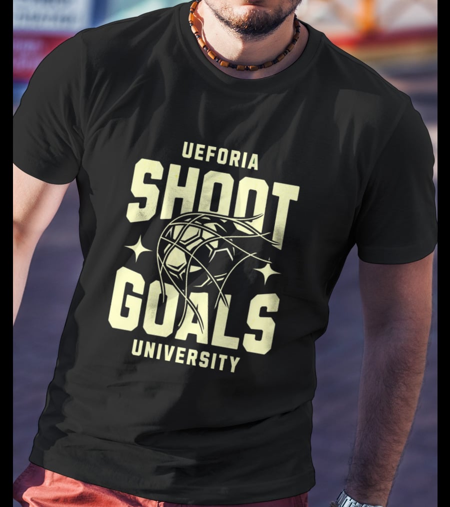 UEFORIA SHOOT GOALS UNIVERSITY Basketball T-Shirt