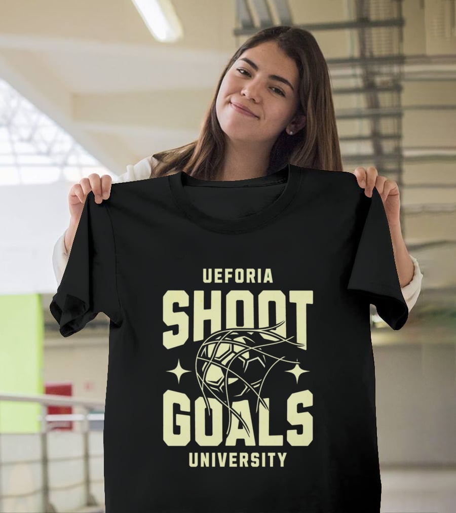 UEFORIA SHOOT GOALS UNIVERSITY Basketball T-Shirt