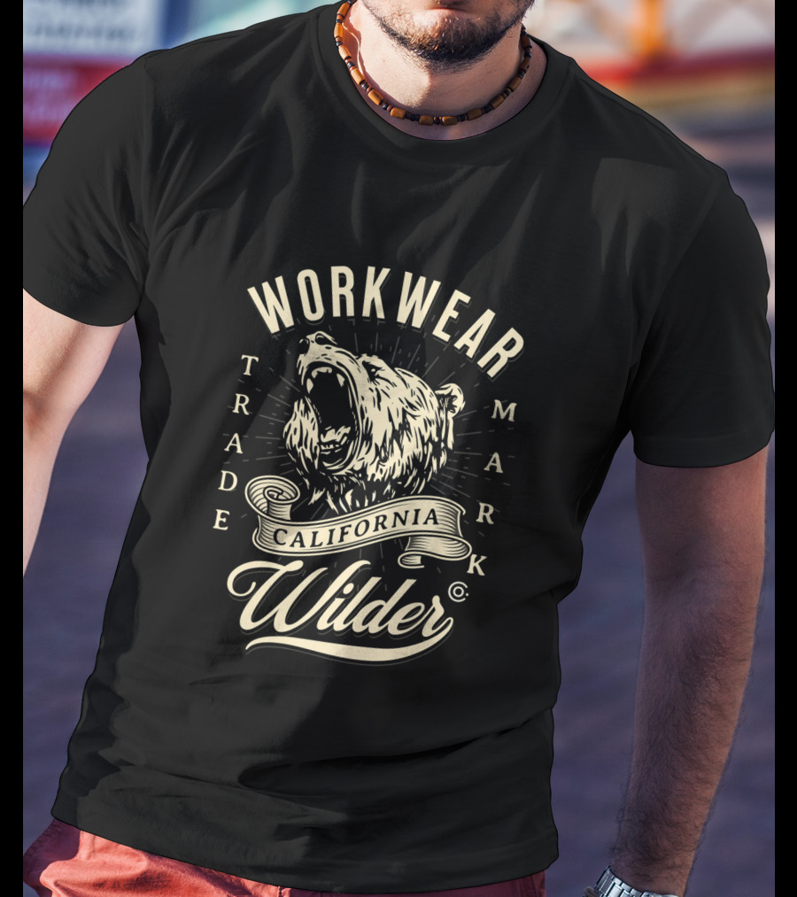 WORKWEAR TRADEMARK CALIFORNIA WILDER BEAR T-Shirt